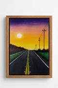 Moonlit Horizon Road