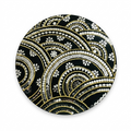 Onyx Bloom: Handcrafted Lippan Art